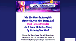 Desktop Screenshot of icanthereforeiwill.com